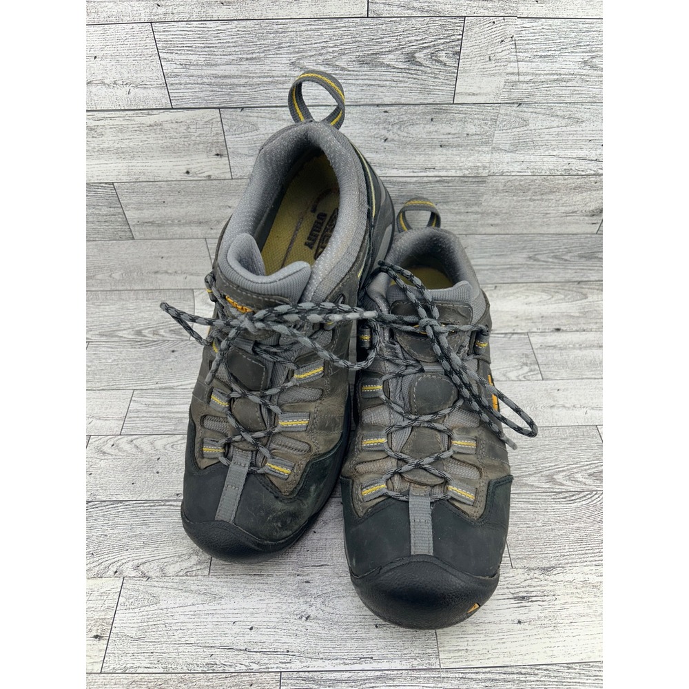 KEEN Utility Men's‎ Grey Black Waterproof Work Shoes Size 9.5EE